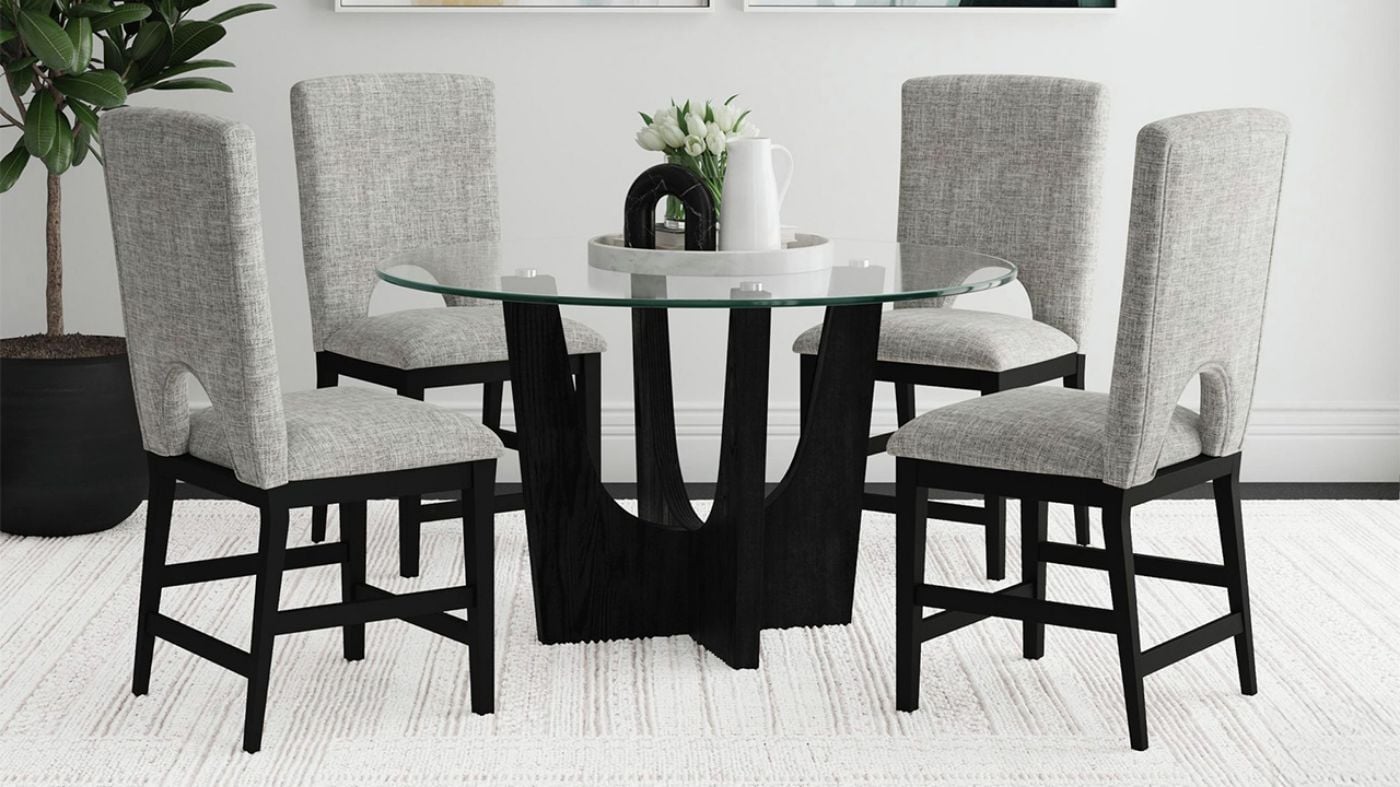 Picture of Oregon 5-Piece Glass Counter Dining Set