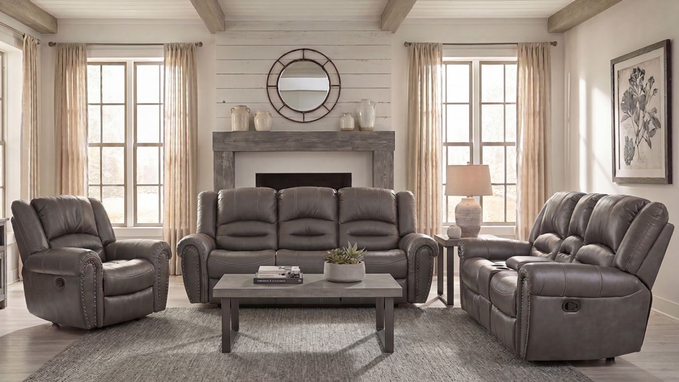 Picture of Torino Reclining Sofa Set - Gray