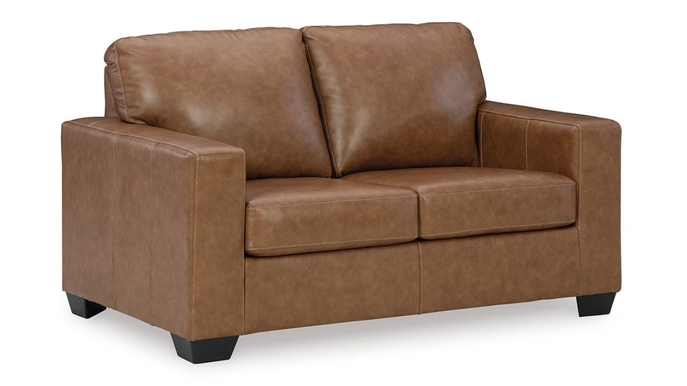 Picture of Bolsena Leather Loveseat - Brown