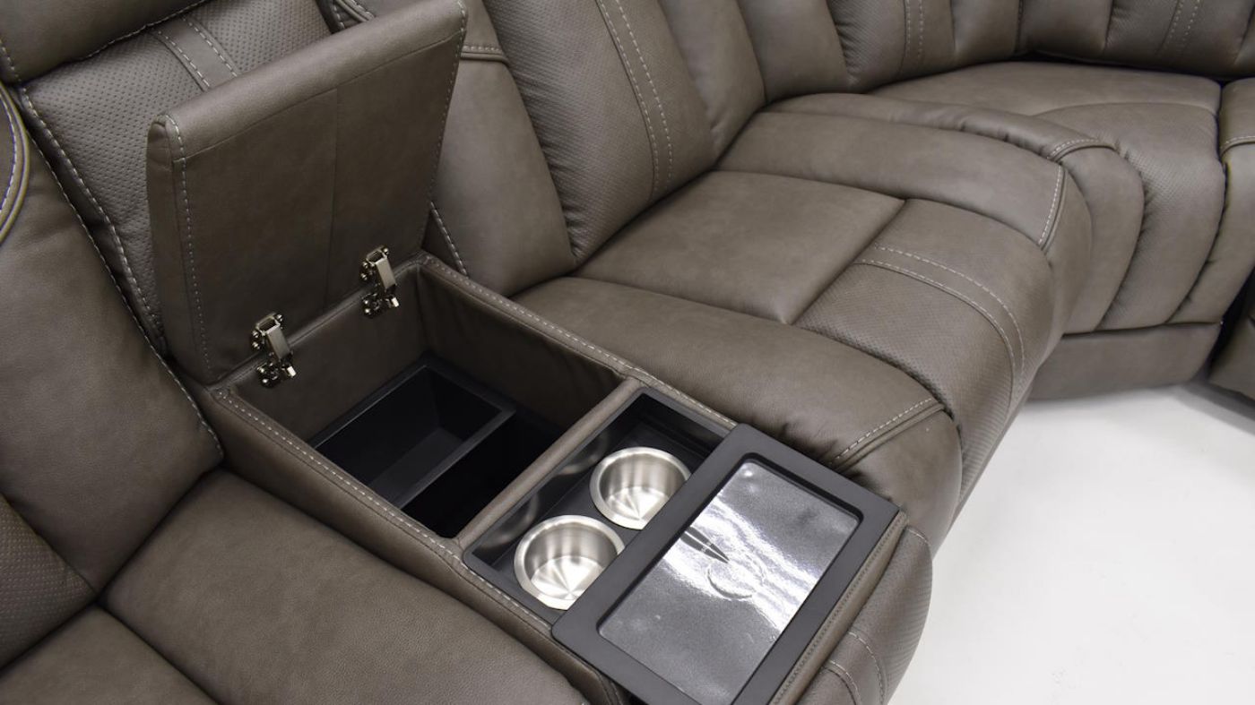 Picture of Alpha Power Sectional - Gray