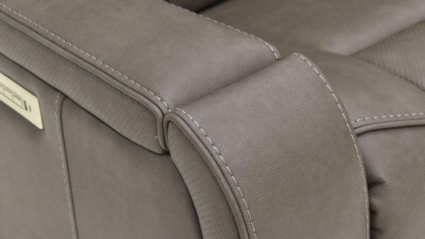 Picture of Alpha Power Sectional - Gray