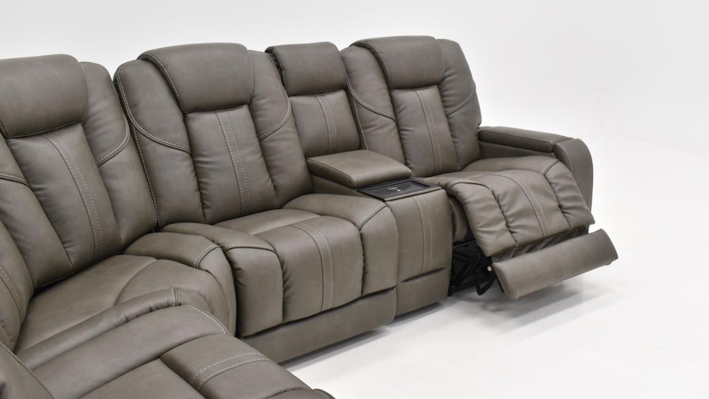 Picture of Alpha Power Sectional - Gray