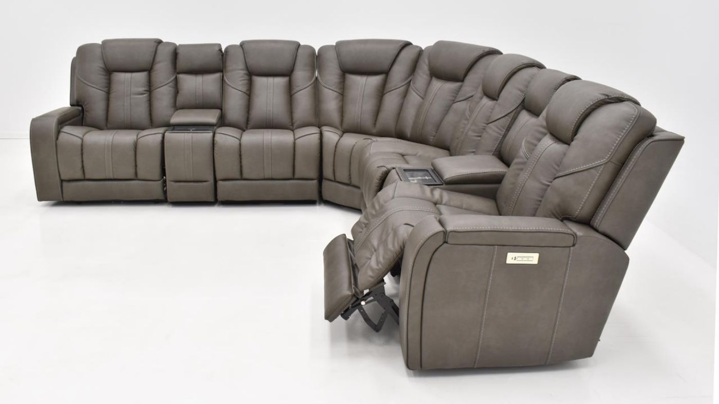 Picture of Alpha Power Sectional - Gray