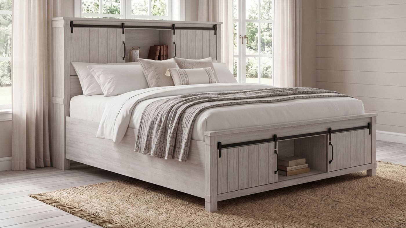 Picture of Scott King Storage Bedroom Set - White