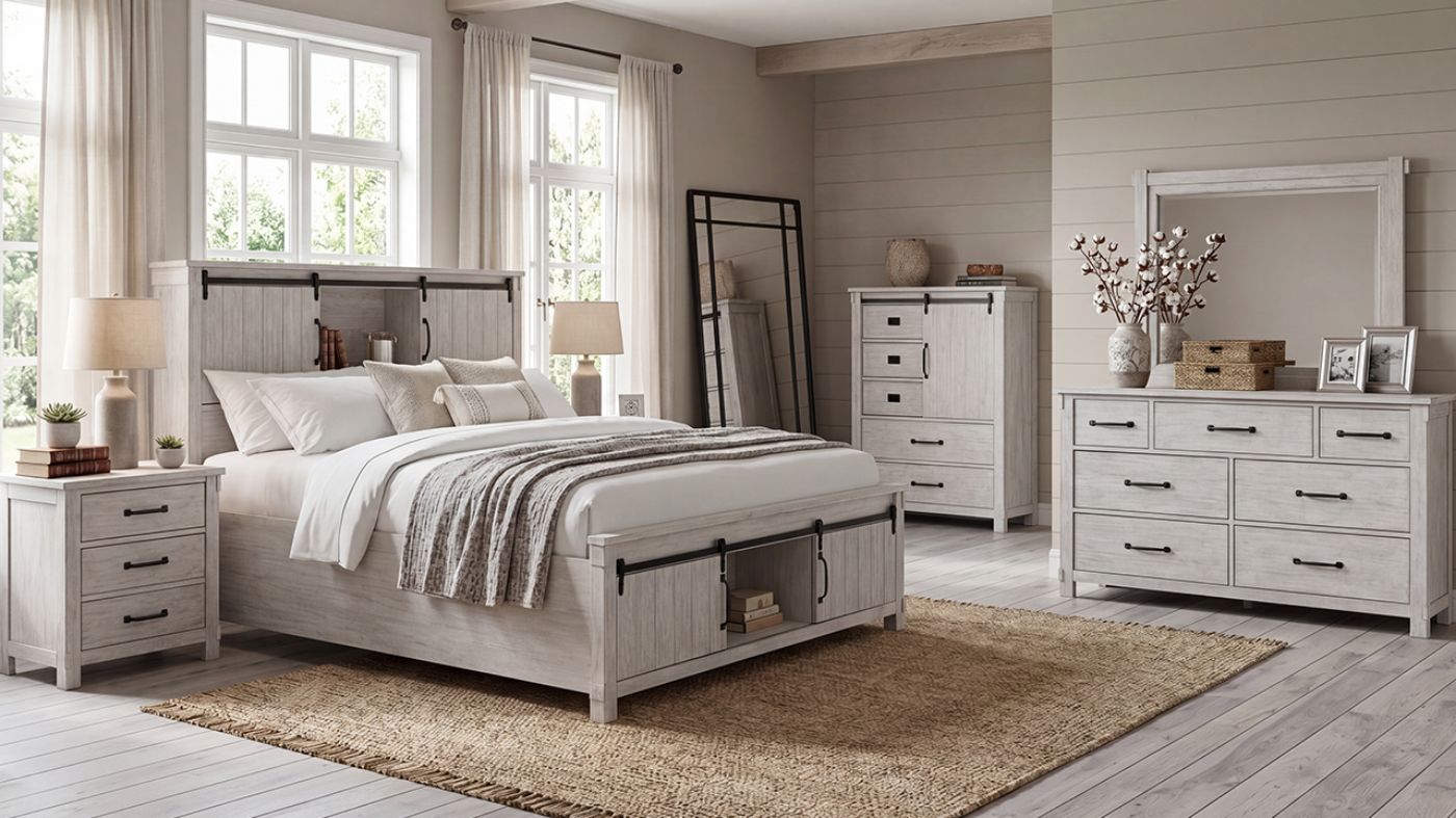 Picture of Scott King Storage Bedroom Set - White