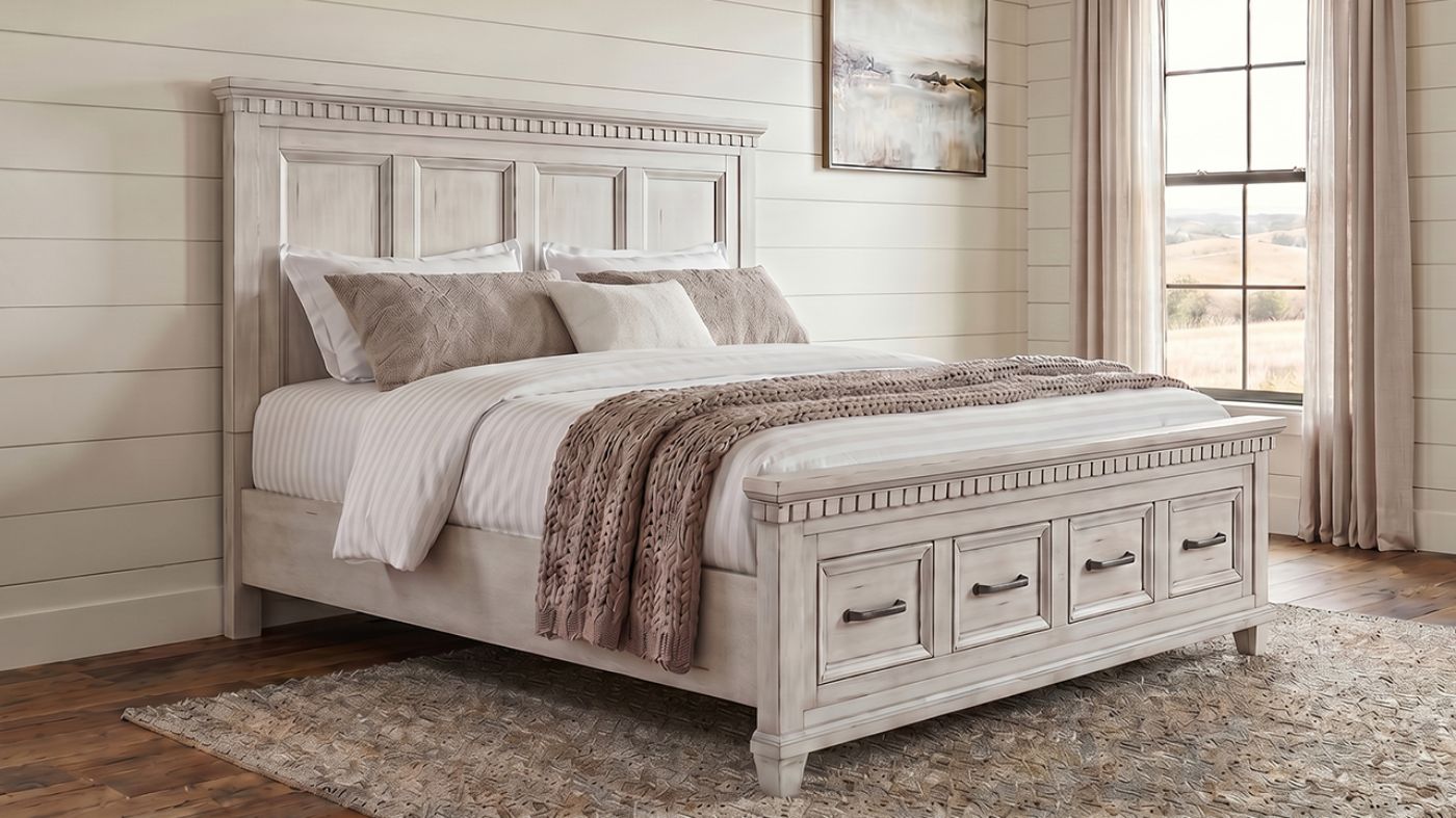 Picture of McCoy King Storage Bed - White