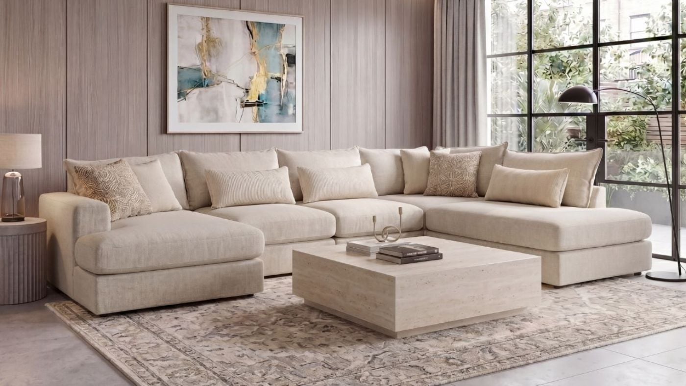 Picture of Hogan Left Double Chaise Sectional - Off White