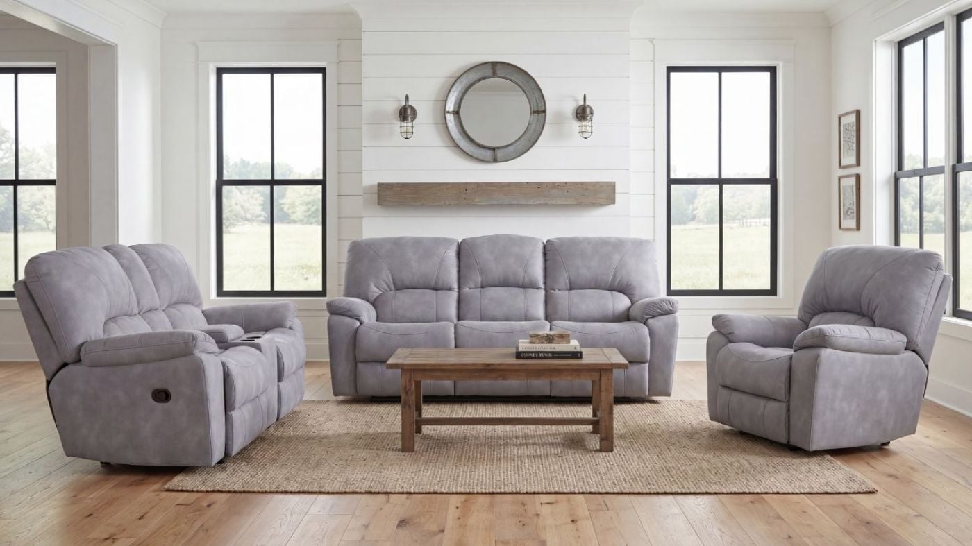 Picture of Rhino Reclining Sofa Set - Gray