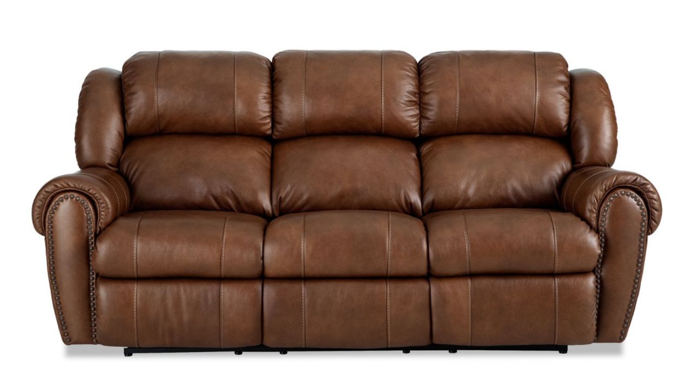 Picture of Laredo Reclining Leather Sofa - Brown