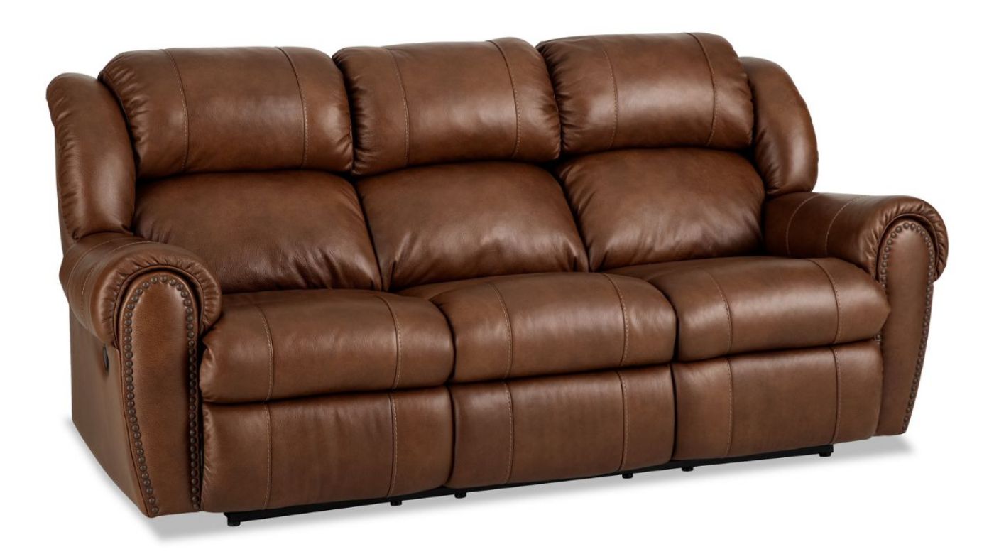 Picture of Laredo Power Leather Sofa Set - Brown