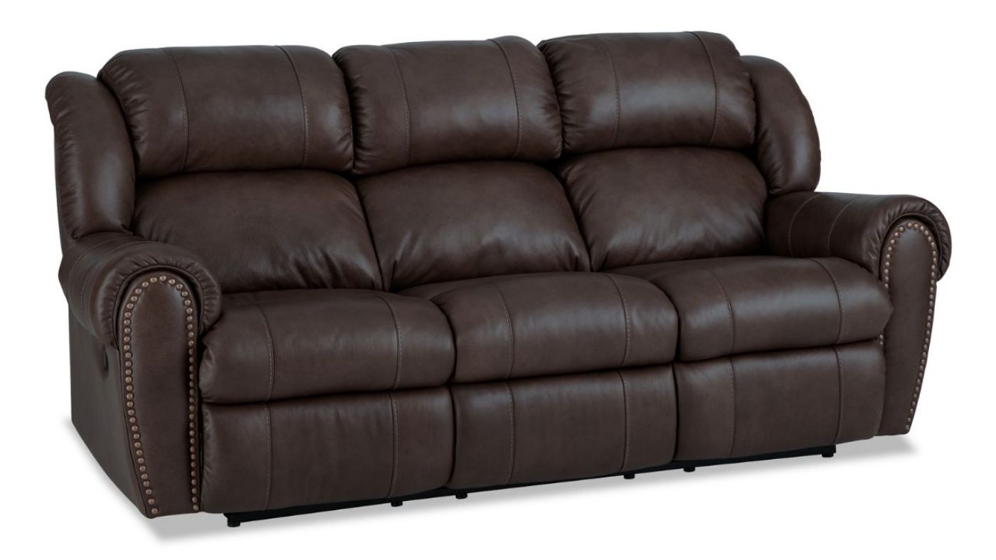 Picture of Laredo Reclining Leather Sofa - Dark Brown