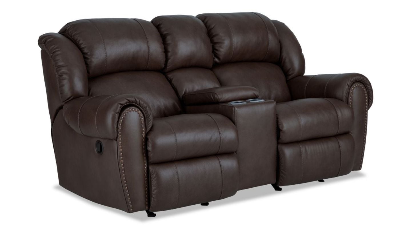Picture of Laredo Reclining Leather Rocker Loveseat - Dark Brown
