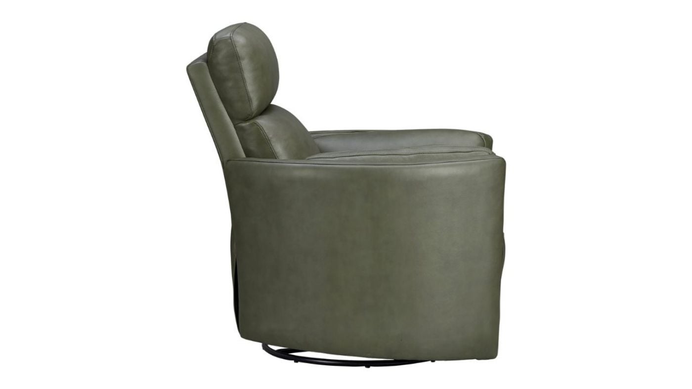 Picture of Radius Power Leather Swivel Glider Recliner - Green