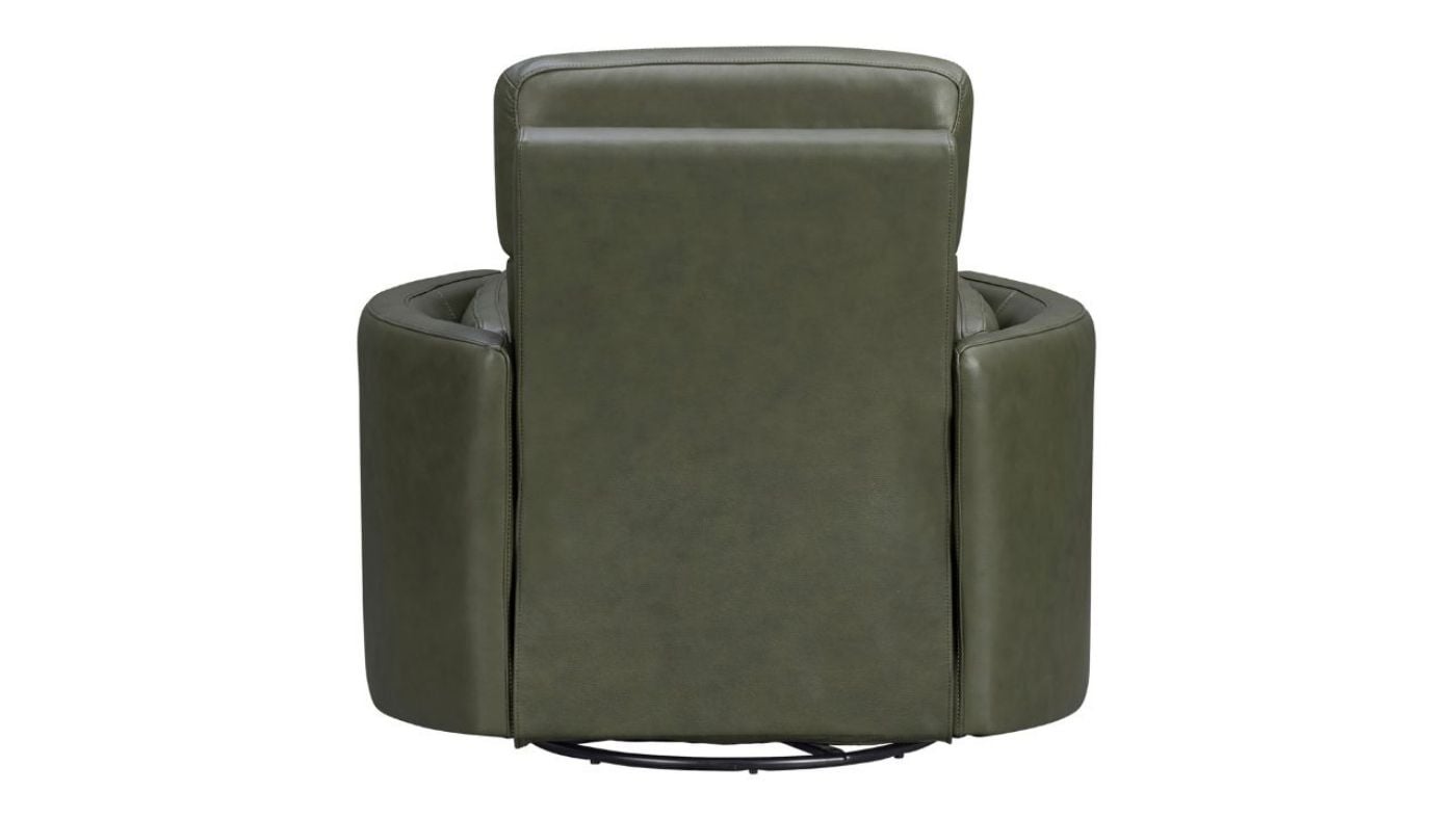 Picture of Radius Power Leather Swivel Glider Recliner - Green