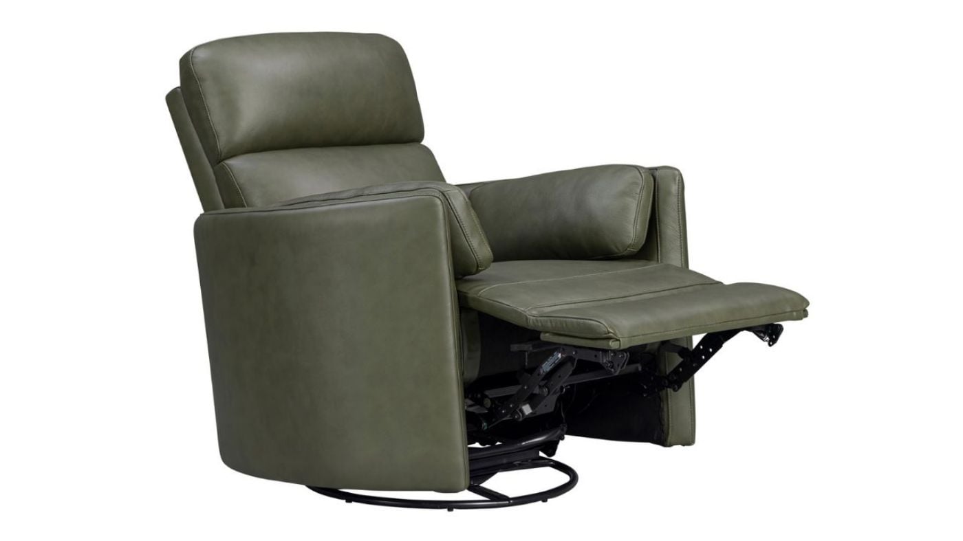 Picture of Radius Power Leather Swivel Glider Recliner - Green