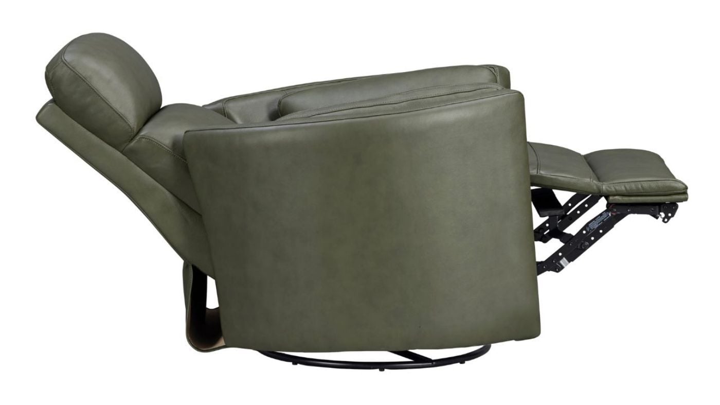 Picture of Radius Power Leather Swivel Glider Recliner - Green