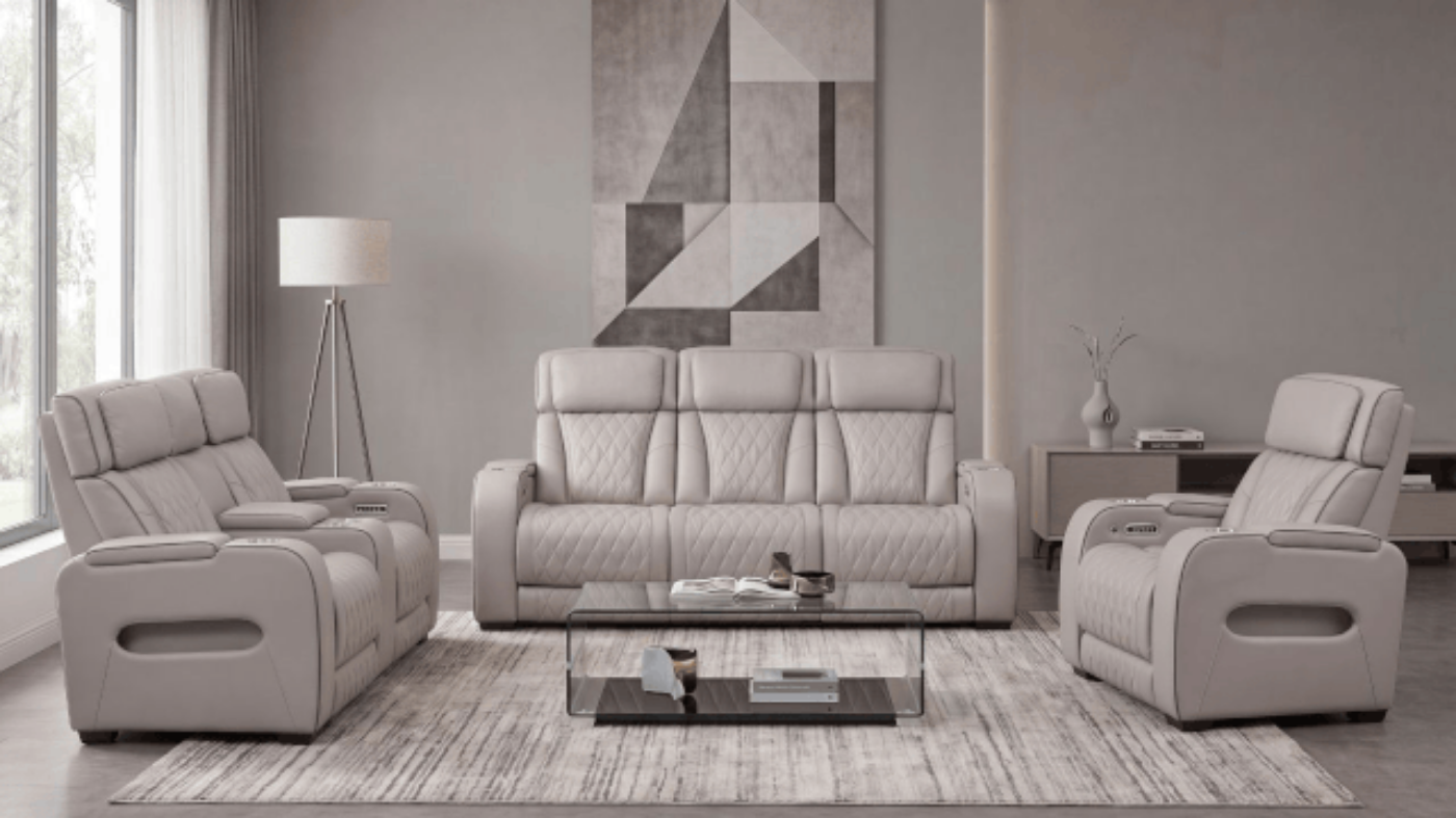 Picture of Boyington Power Leather Sofa Set