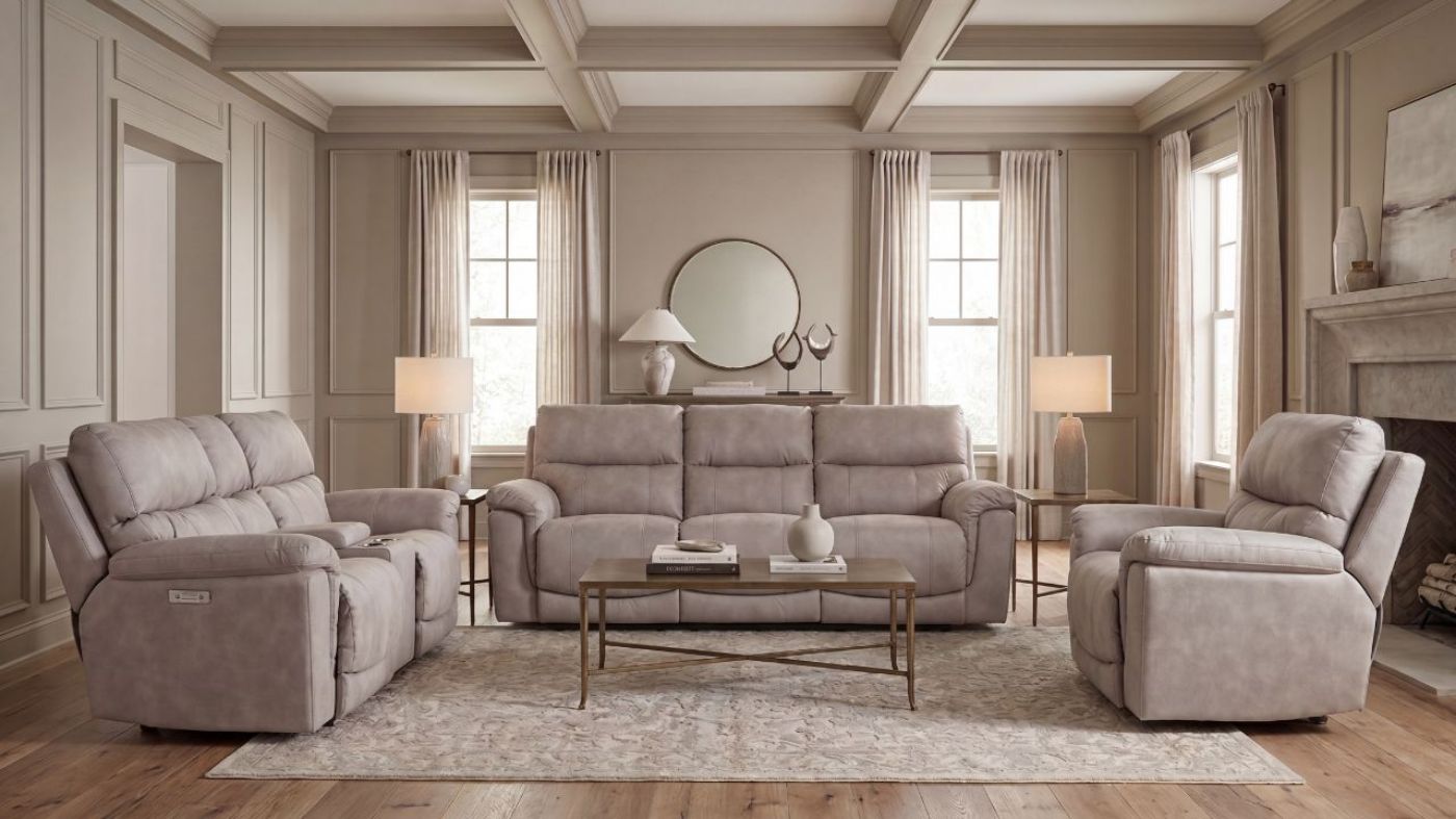 Picture of Cosmo Power Sofa Set - Taupe