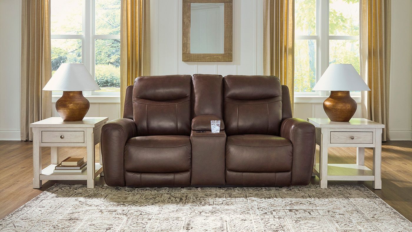 Picture of Gravier Power Leather  Loveseat