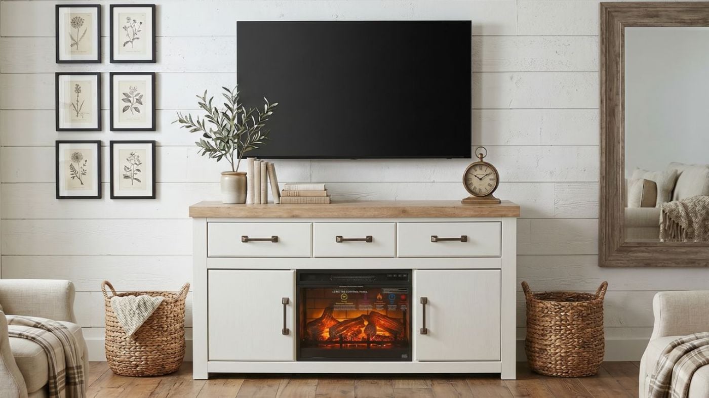 Picture of Savonport 72" TV Stand with Fireplace
