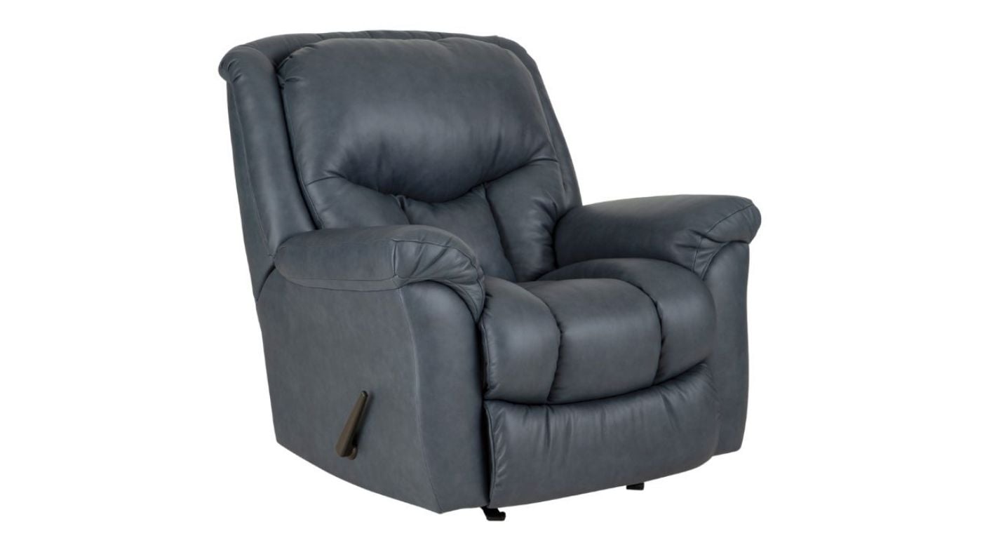 Picture of Jester Leather Rocker Recliner - Blue