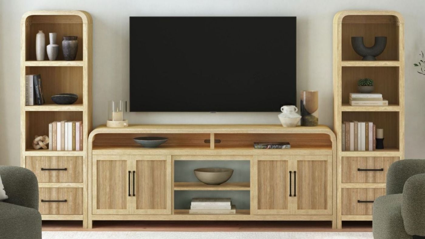 Picture of Ridgemont 82" Entertainment Center - Natural