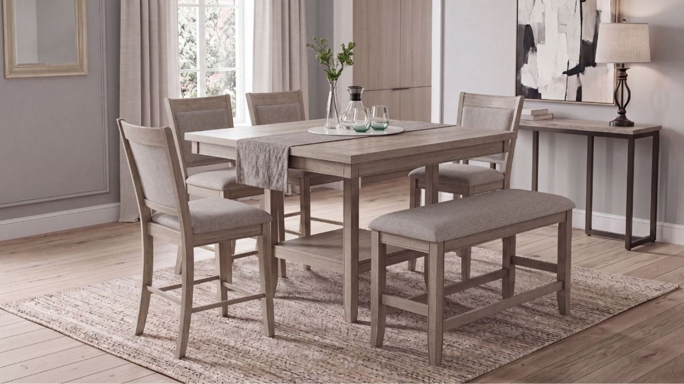 Picture of Fulton 6-Piece Counter Dining - White Oak