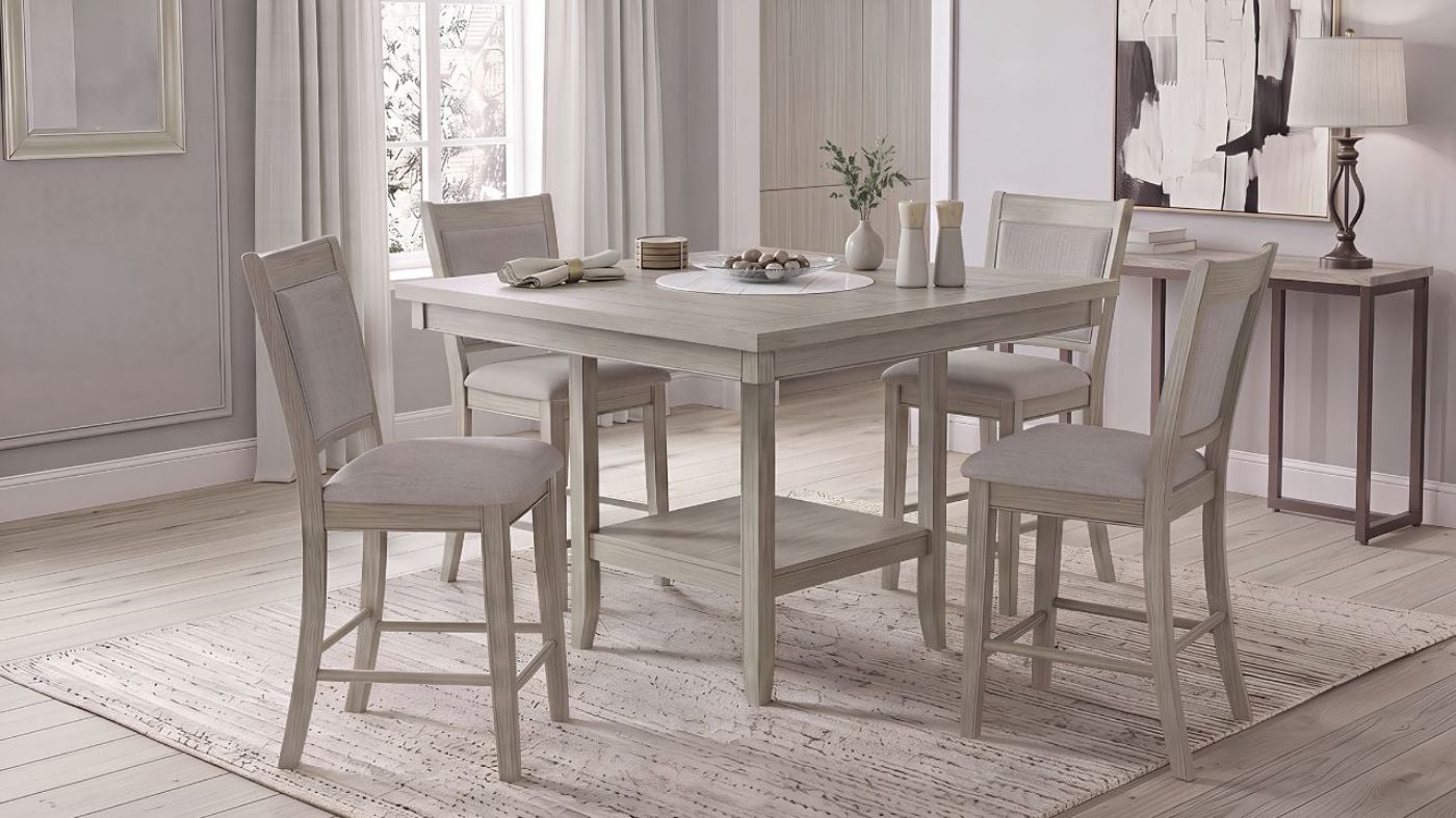 Picture of Fulton 5-Piece Counter Dining - White Oak