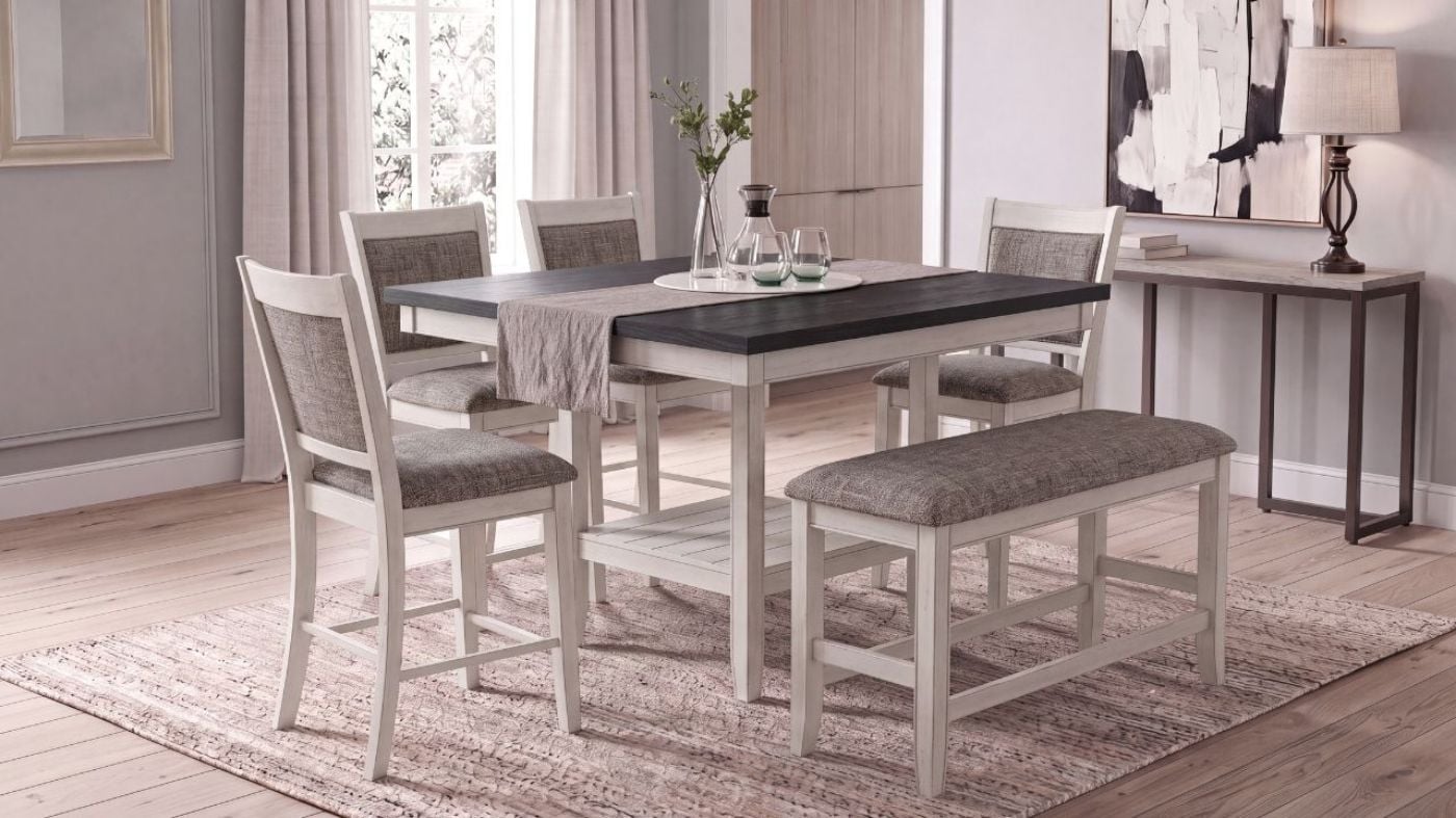 Picture of Fulton 6-Piece Counter Dining Set - Chalk