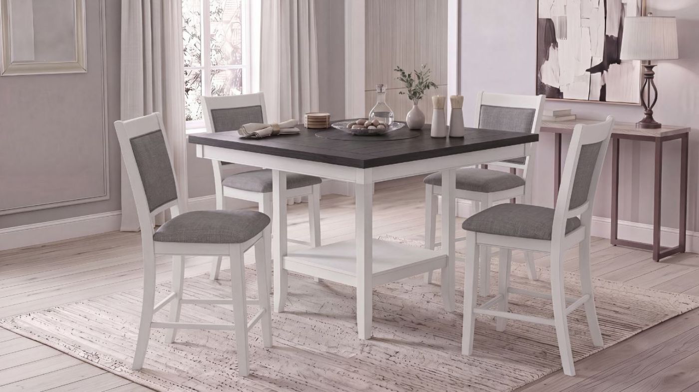 Picture of Fulton 5-Piece Counter Dining Set - Chalk