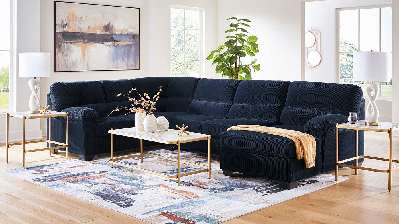 Picture of Simple Joy Sectional - Blue