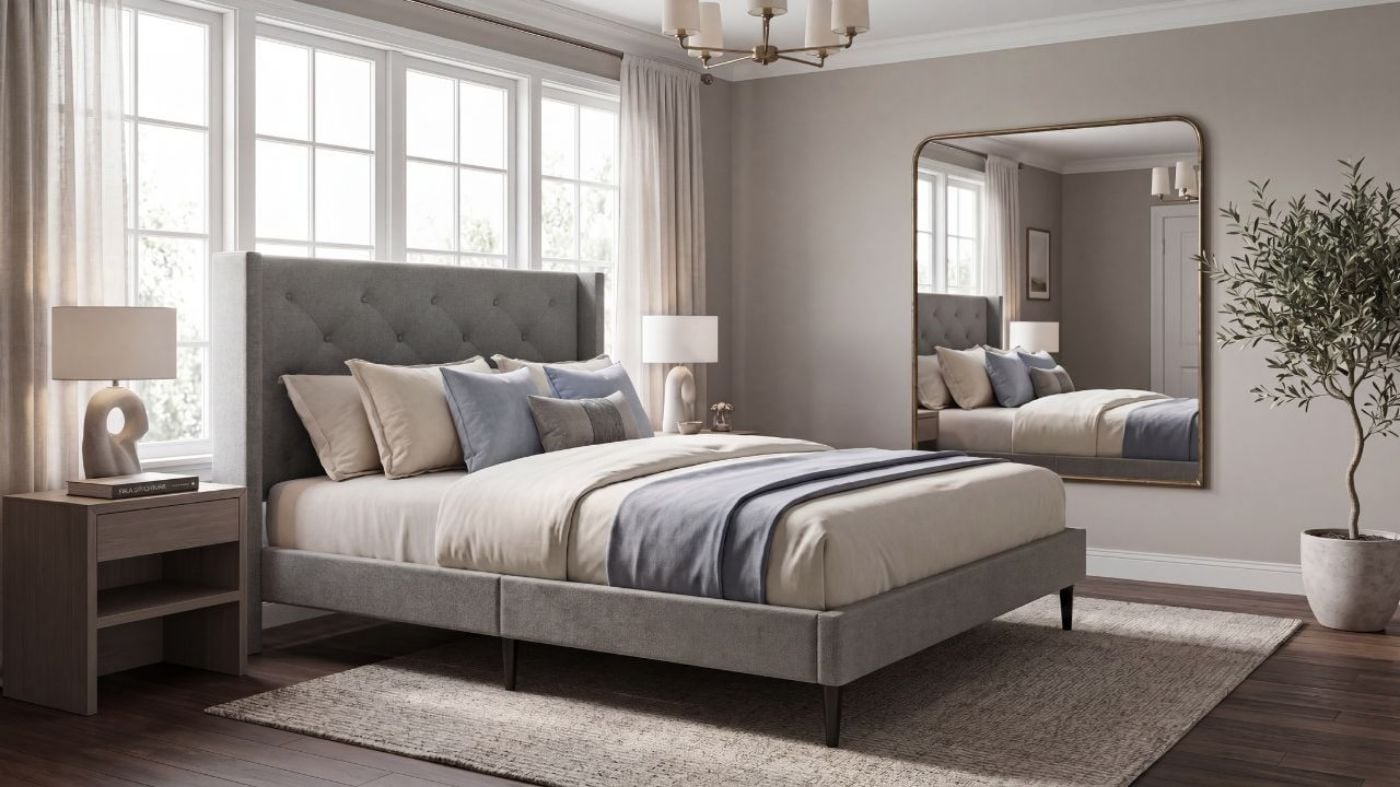 Picture of Misty Queen Upholstered Bed