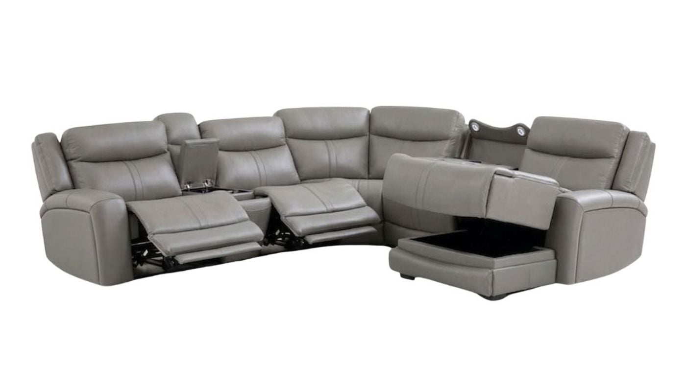 Picture of Ajax Power Leather Sectional