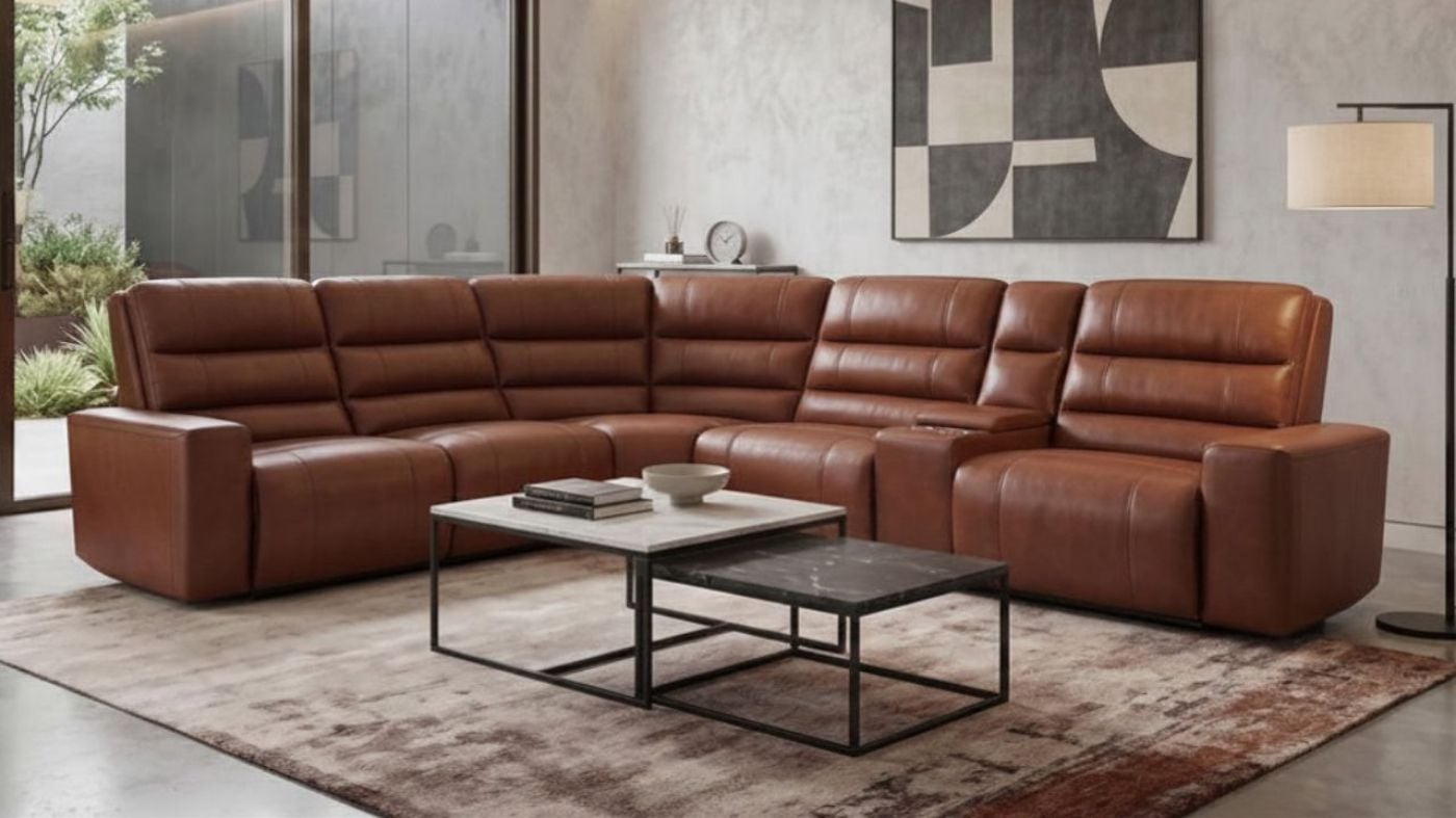 Picture of Alex Power Leather Sectional