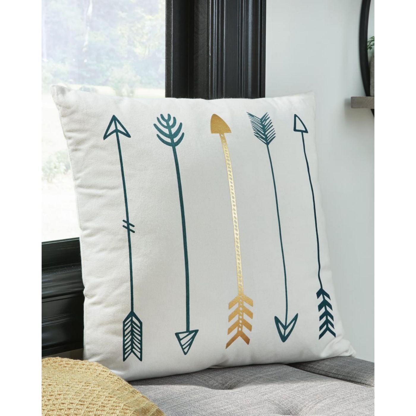 Picture of Gyldan Pillow White Teal Gold