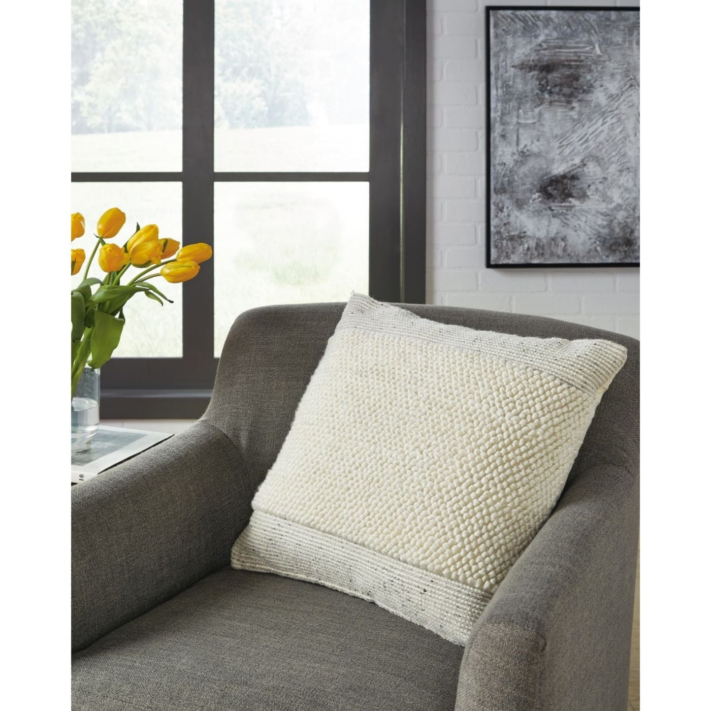 Picture of Rowcher Pillow Gray White