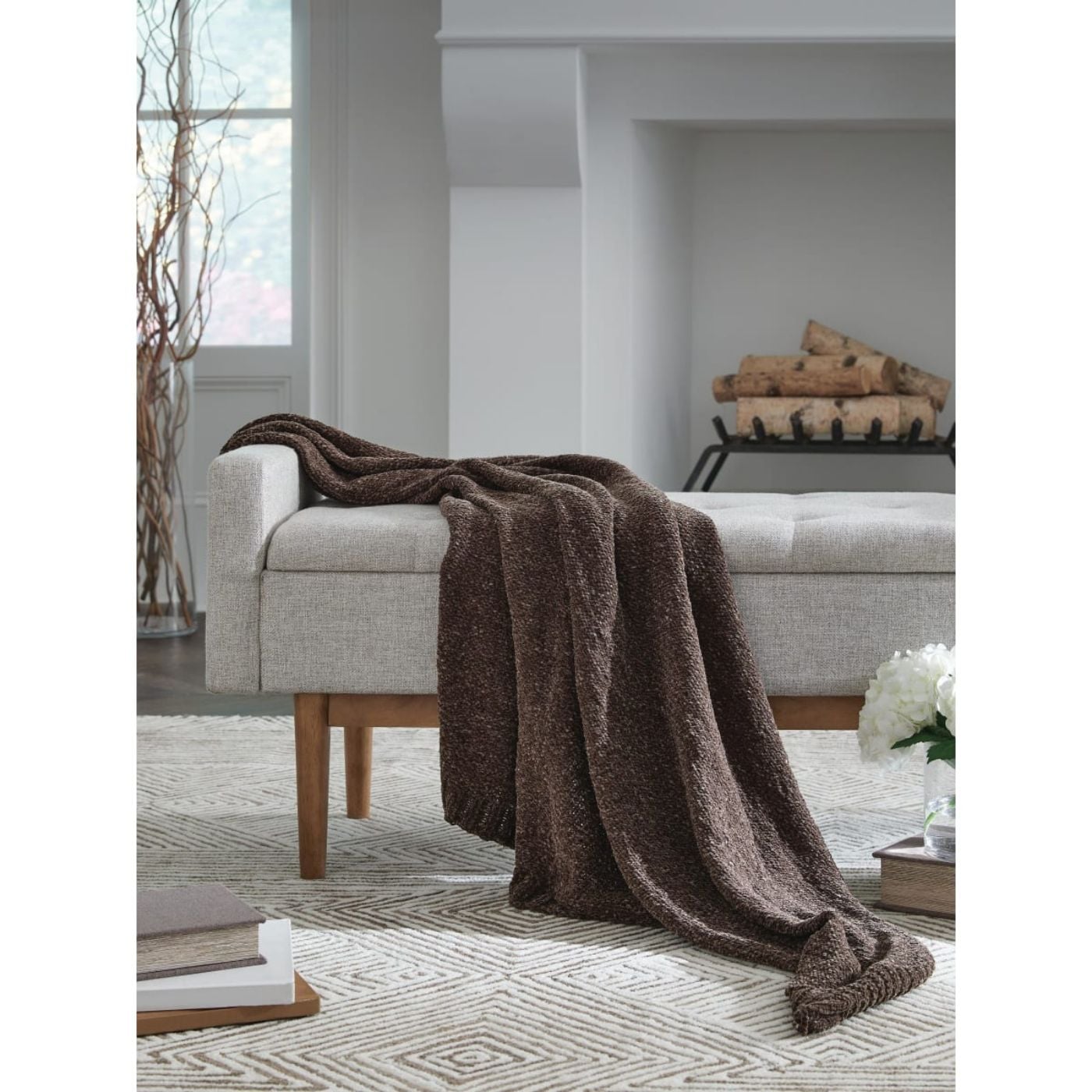 Picture of Anawood Throw - Dark Brown