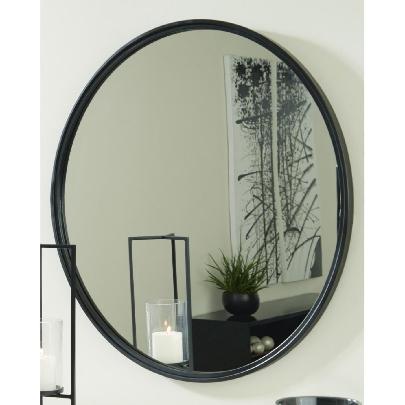 Picture of Accent Mirror Brocky Black