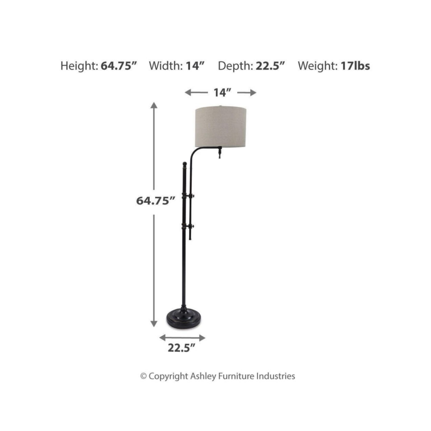 Picture of Anemoon Metal Floor Lamp - Black