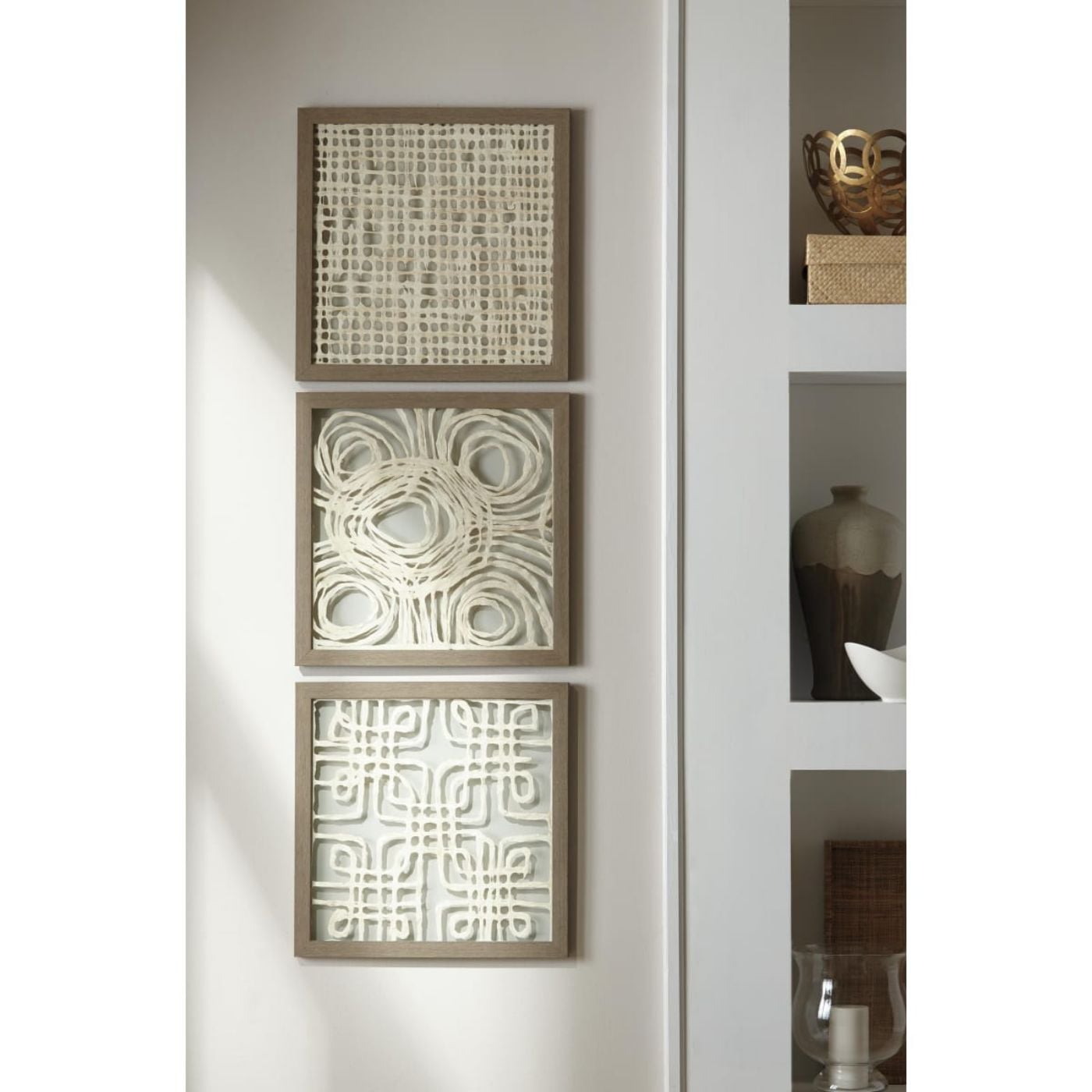 Picture of Odella Wall Decor Set (set Of 3) - Cream Taupe