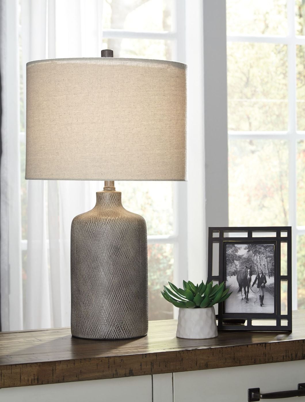 Picture of Linus Ceramic Table Lamp - Antique Black