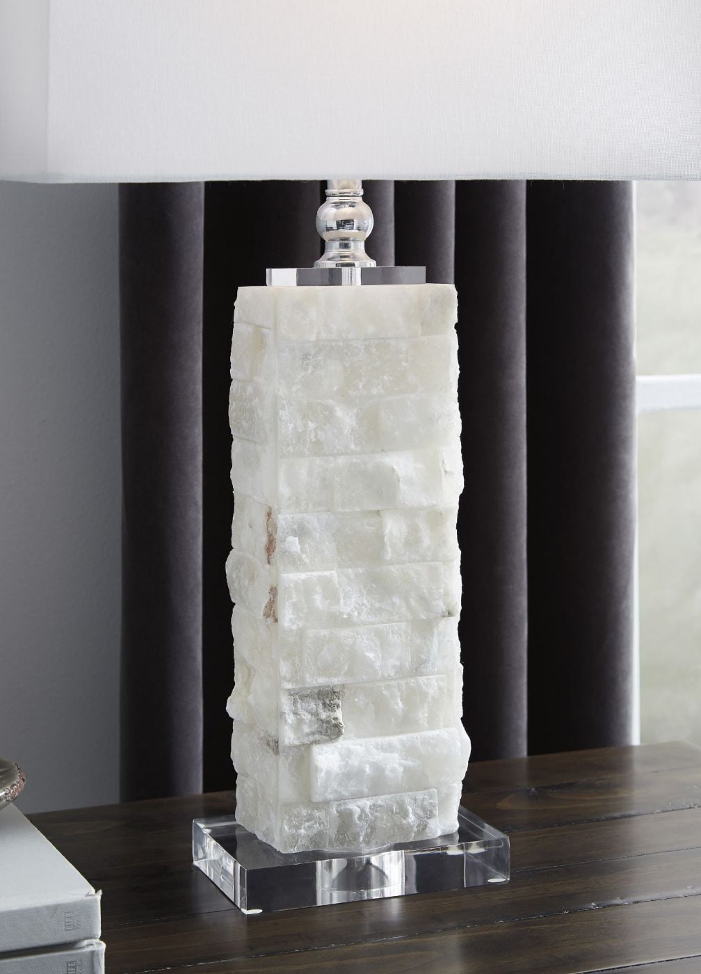 Picture of Malise Alabaster Table Lamp - White