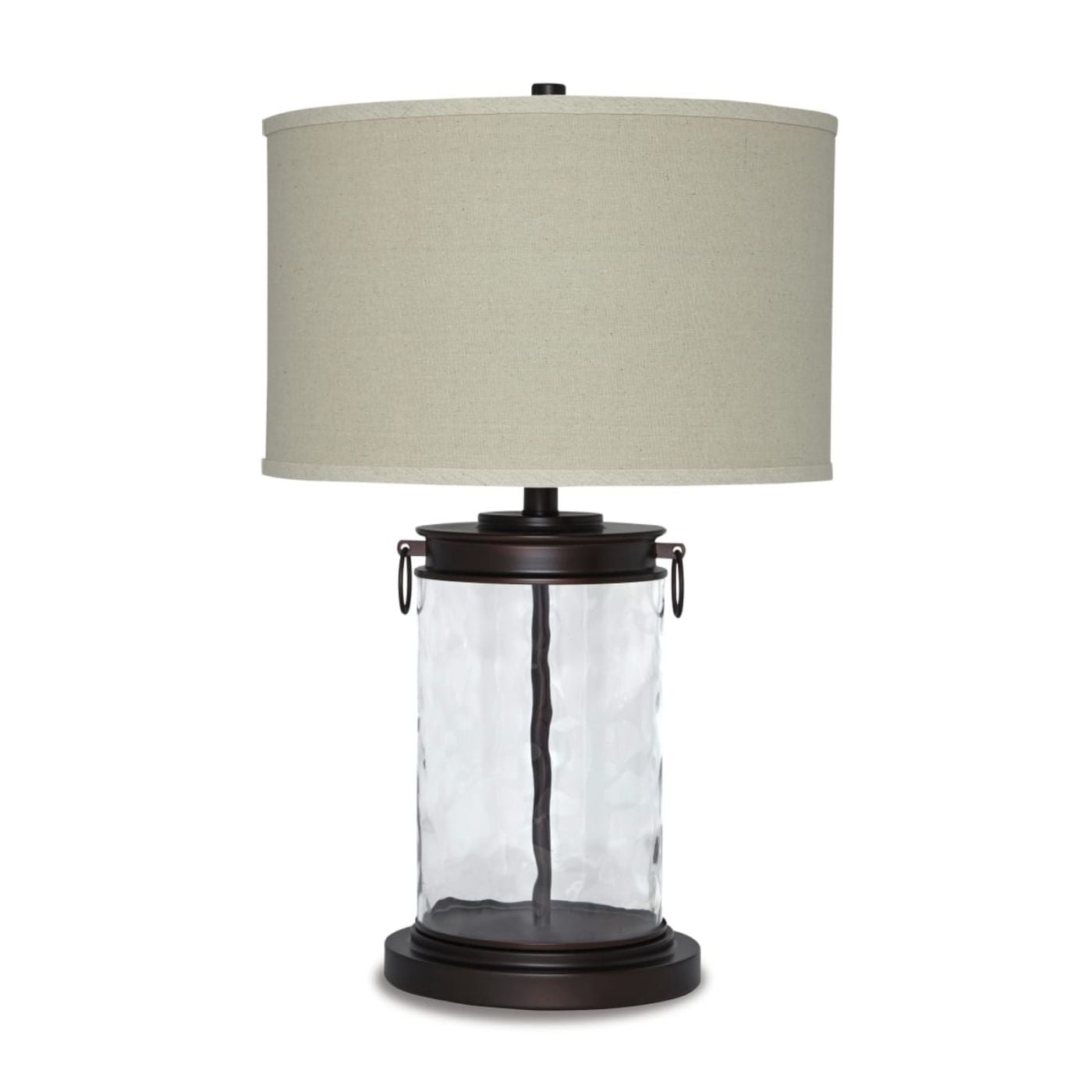 Picture of Tailynn Glass Table Lamp - Clear Bronze Fin