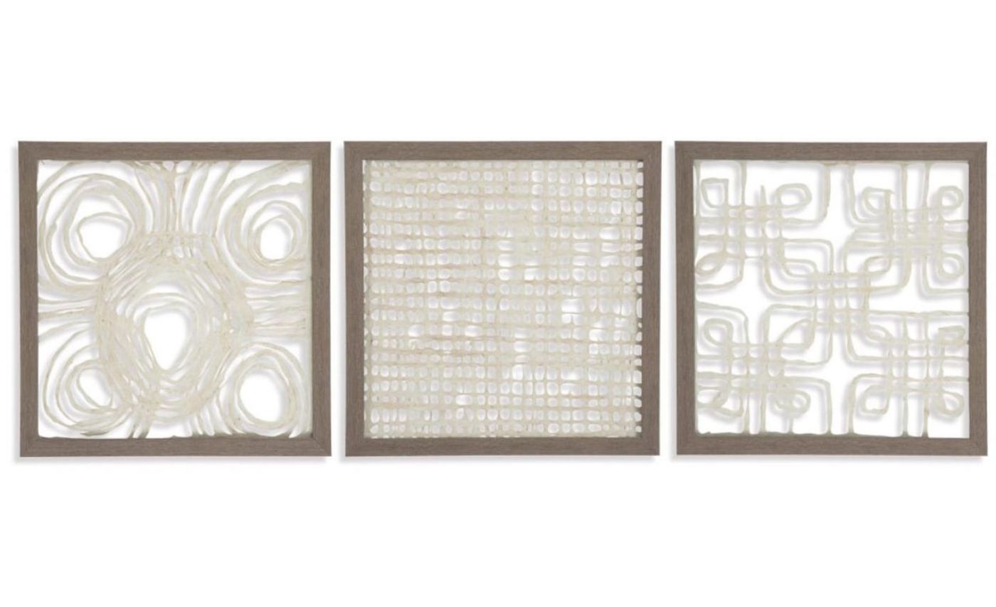 Picture of Odella Wall Decor Set (set Of 3) - Cream Taupe